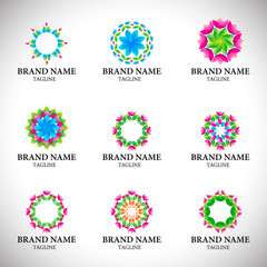 floral logo and symbol