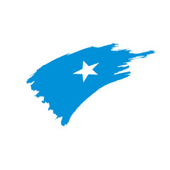 Somalia flag, vector illustration