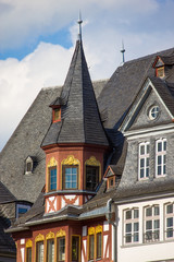 Obraz premium Roof tops of the old traditional buildings in Frankfurt, Germany