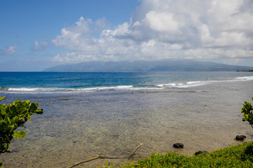 Tahiti Beach with Moorea in the Distance