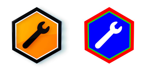 Ikona sześciobok 3D sześciokąt