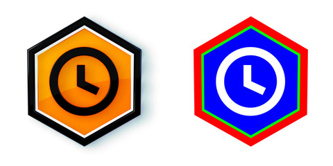 Ikona sześciobok 3D sześciokąt