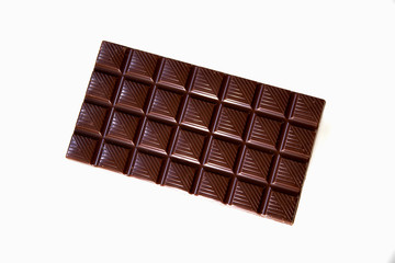 chocolate, milk chocolate with nuts, on a white background