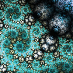 Fototapeta na wymiar Colorful fractal swirls, digital artwork for creative graphic de