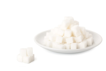 white sugar cubes