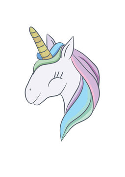 Illustration with a magic animal unicorn