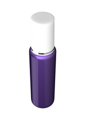 3D realistic render Mock up round purple tin can with lid. Container for Cosmetic cream, gel, wax. Isolated on white background. Clipping path. Design template.