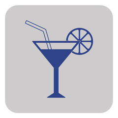 Cocktail glass sign with martini vodka  icon