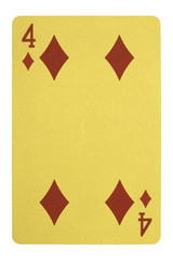 Golden playing cards, Four of diamonds