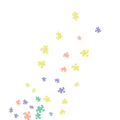 Fototapeta na wymiar Confetti Background Pattern. Puzzle pieces and big ideas design, vector illustration graphic