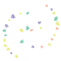 Confetti Background Pattern. Puzzle pieces and big ideas design, vector illustration graphic