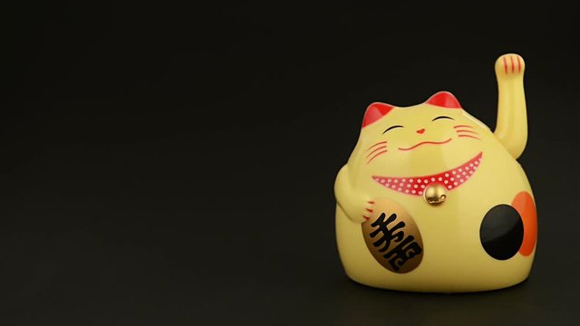 Lucky Asian Cat/Lucky Asian Cat on black  background
