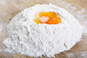 Flour with egg