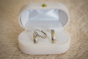 wedding rings, wedding decoration, macro