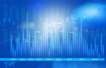 Stock market chart. Digital illustration.