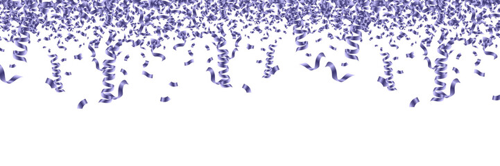 lila glänzende Luftschlangen