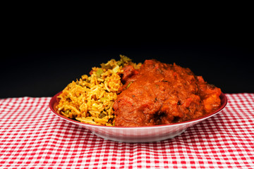 Tasty Indian food basmati rice on a plate