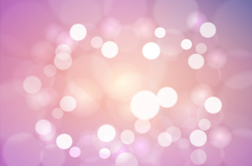 Bokeh stars round and blur as the abstract and sweet pink background. The vivid and bright and feels loved and used as a backdrop.