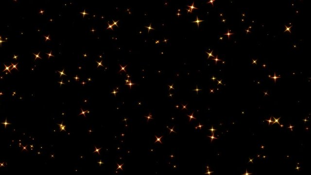 Sparkling Stars Animation - Loop Golden