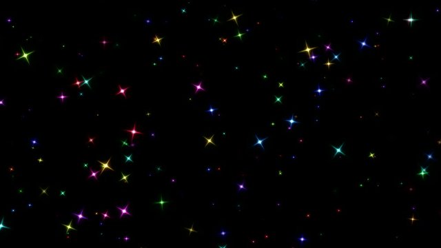 Sparkling Stars Animation - Loop Rainbow