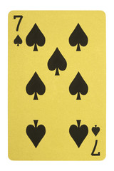 Golden playing cards, Seven of spades