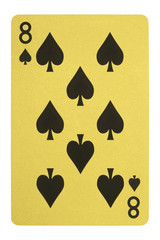 Golden playing cards, Eight of spades