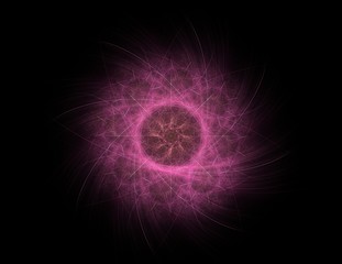 Abstract design of white powder cloud against dark background