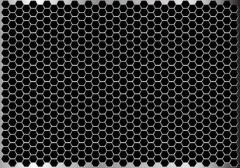 Hexagon metal mesh pattern design modern futuristic background texture vector illustration.