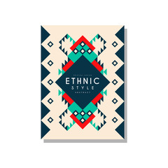 Ethnic style abstract original design, ethno tribal geometric ornament, trendy pattern element for business card, logo, invitation, flyer, poster, banner vector Illustration