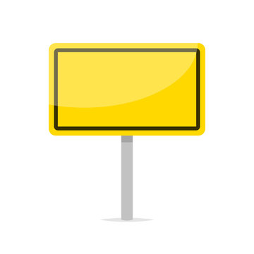 Yellow street sign vector