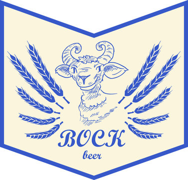 Bock bier logo en etiket