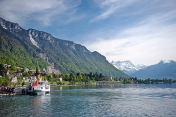 Fototapeta na wymiar Switzerland.Montreu Lake of Geneva