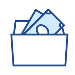 Mappe mit Geld Vector Icon