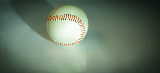 baseball ball with red stitches .isolated on a white