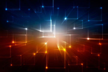 2d illustration technology background