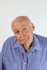 portrait of smiling happy elderly man