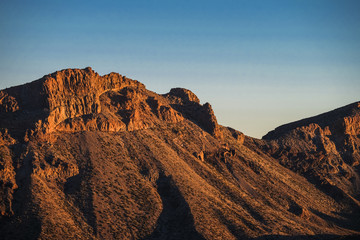 red mountain during sunset, dry climate change weather