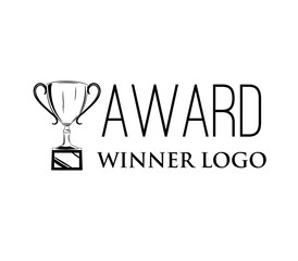 Award of winner cup abstract  and logo design. .