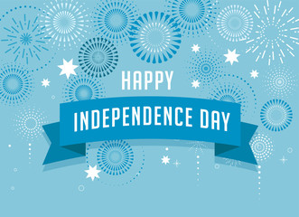 Israel Independence Day poster design, banner with fireworks