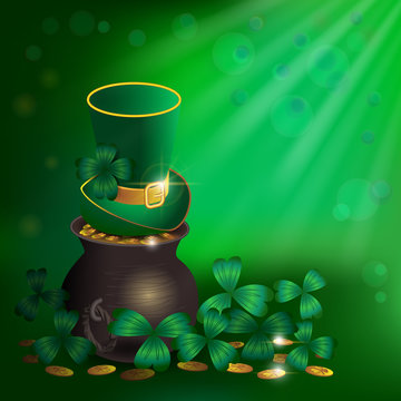 Saint Patrick's day background. Vectot illustration.