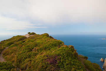View of danger cliffs in Cabo Penas, Spain