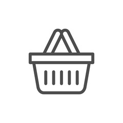 Shopping basket line icon
