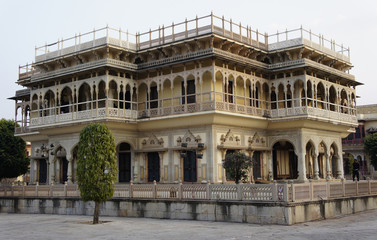 Fototapeta premium North India, District Jaipur, in the courtyard of Fort Amber