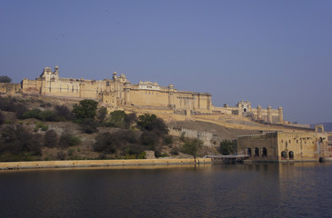 North India, Jaipur district, view of Amber Fort
