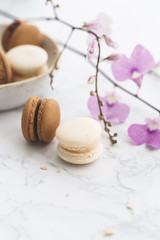 Macarons Chocolat et Vanille