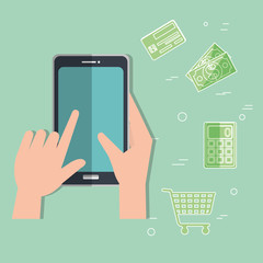 electronic commerce set icons vector illustration design