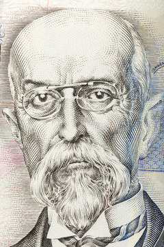 Tomas Garrigue Masaryk On Czech Banknote