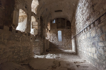Fort de Salses, catalan fortress, historic monument, Salses, Pyrenees-orientales, Occitanie.France.