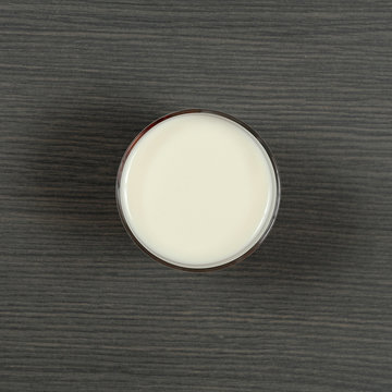 Glass of Milk Top View