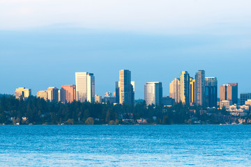 Fototapeta premium Skyline of downtown Bellevue, Seattle Metropolitan area, Washington State, USA